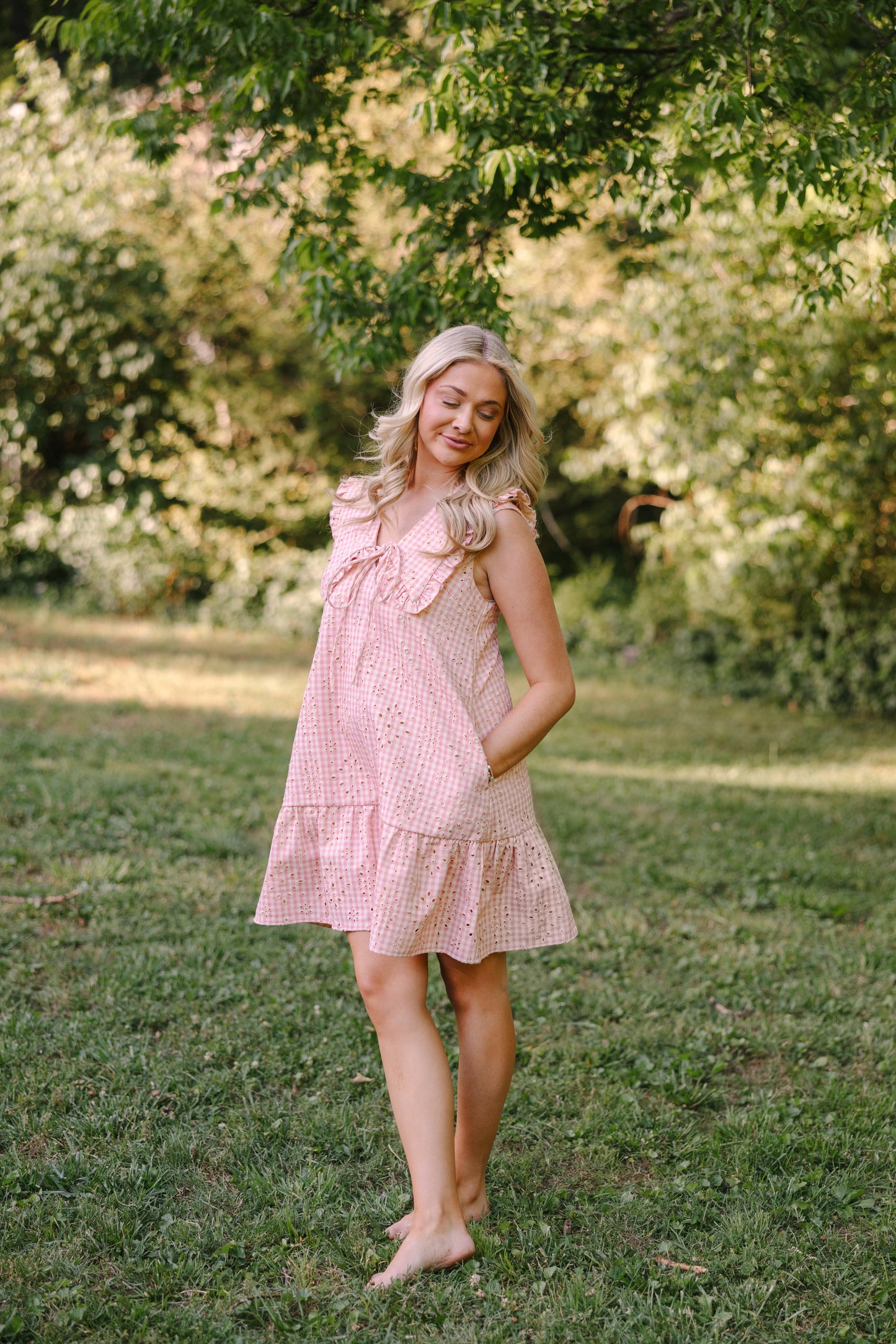 Pressed Posy Dress in Pink