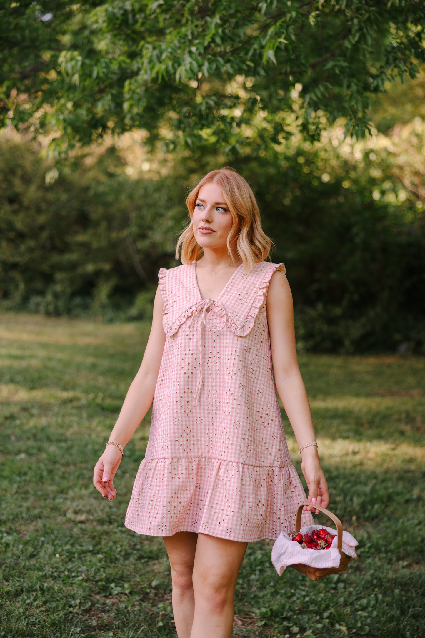 Pressed Posy Dress in Pink